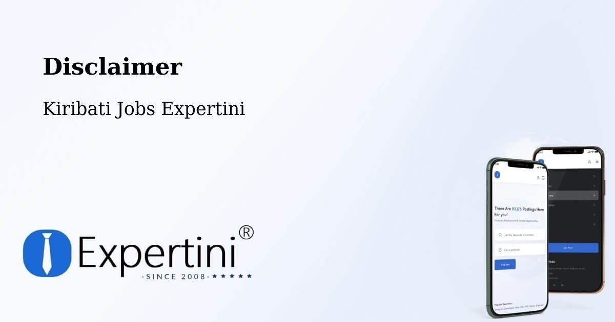 Disclaimer – Tabiteuea - Kiribati Jobs Expertini